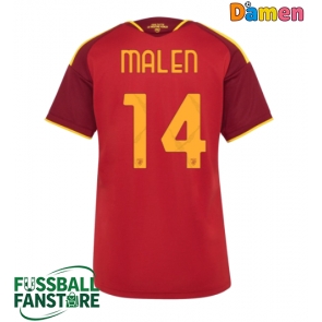 AS Roma Donyell Malen #14 Replik Heimtrikot Damen 2026-27 Kurzarm